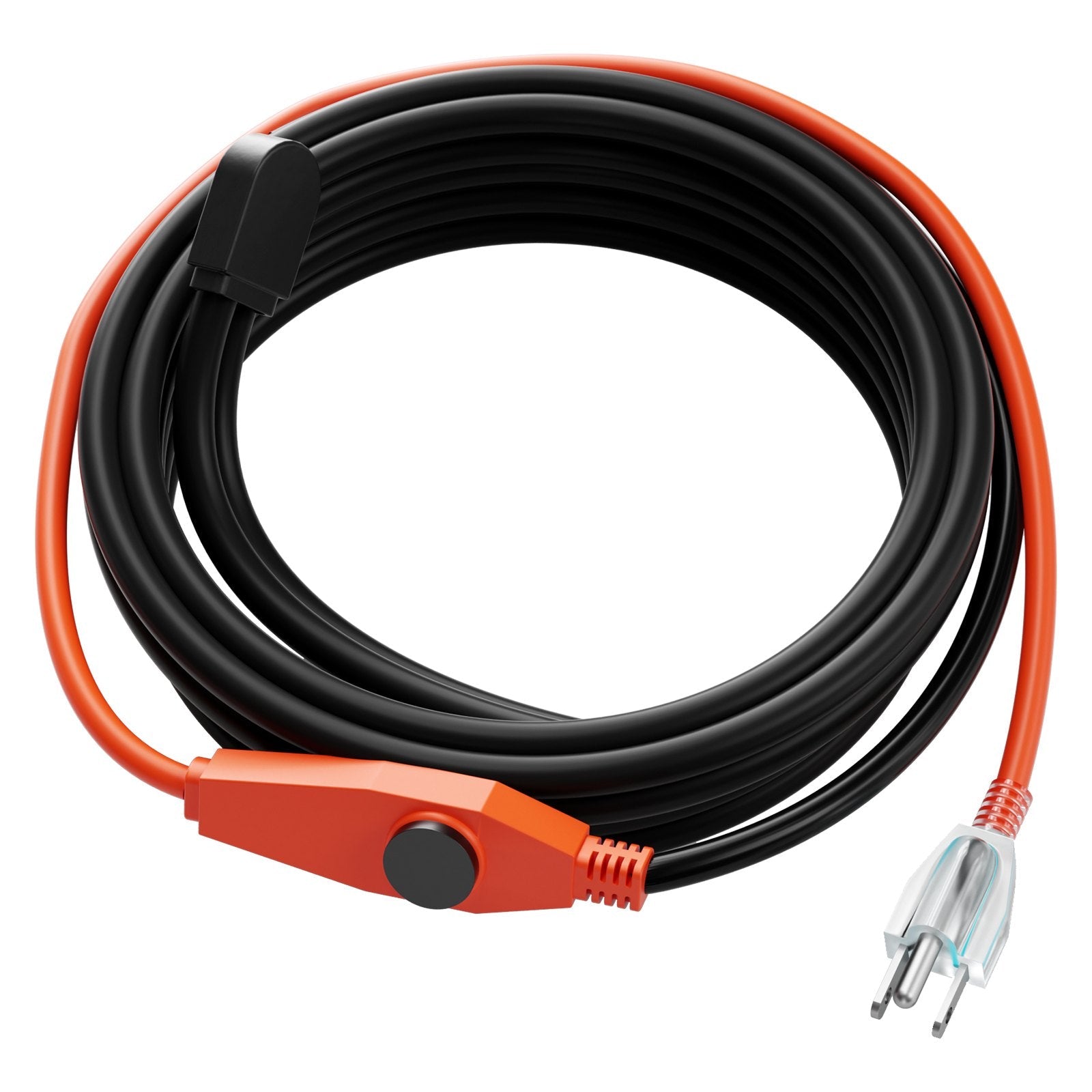 VEVOR Pipe Heating Cable 18FT 7W/FT Heat Tape for Pipes with Built-in Thermostat 