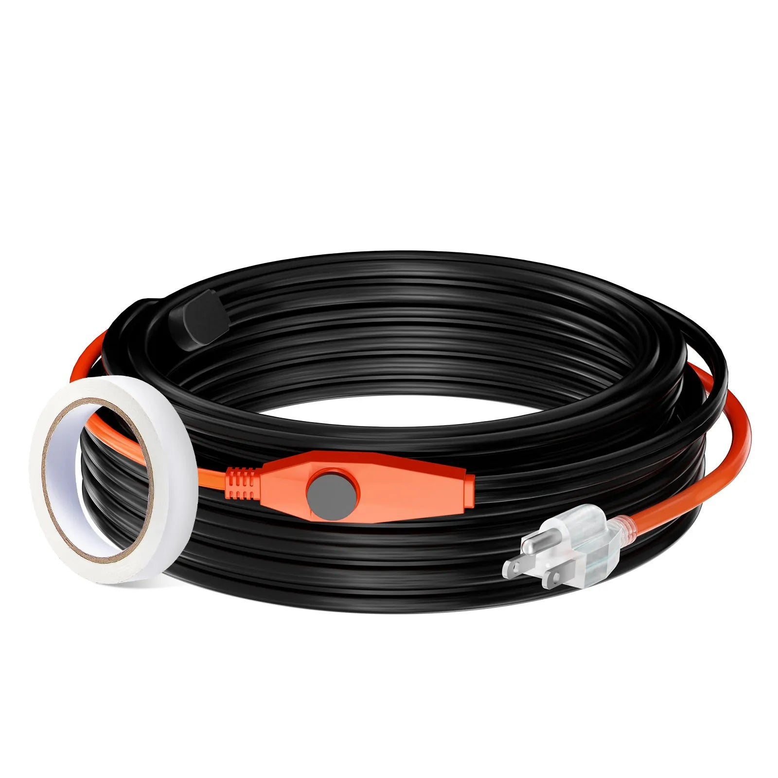 VEVOR Pipe Heating Cable 80FT 7W/FT Heat Tape for Pipes with Built-in Thermostat