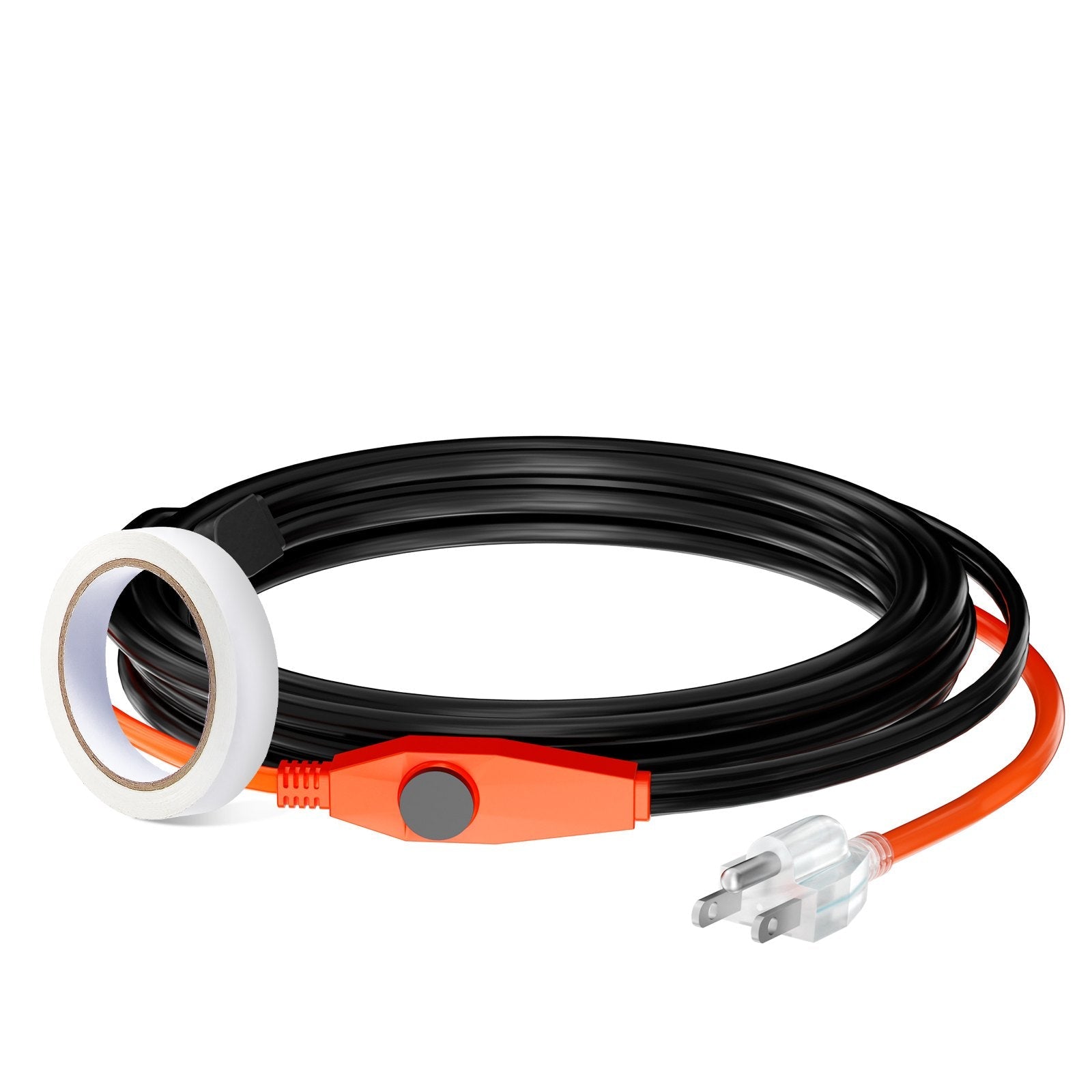 VEVOR Pipe Heating Cable 9FT 7W/FT Heat Tape for Pipes with Built-in Thermostat 