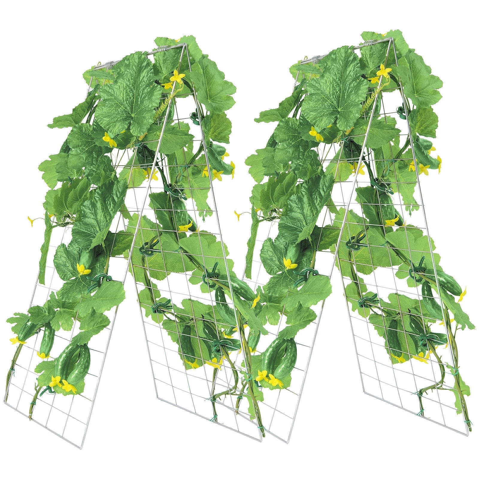 VEVOR A-Frame Cucumber Trellis 35" x 55" Foldable Metal Garden Trellis 