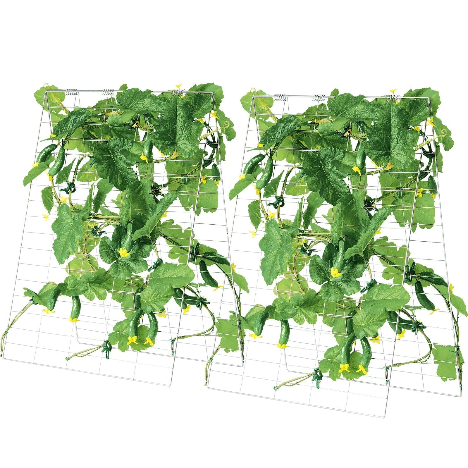 VEVOR A-Frame Cucumber Trellis 35" x 55" Foldable Metal Garden Trellis 