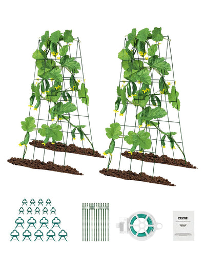 VEVOR A-Frame Cucumber Trellis 39"  x 32" Foldable Metal Garden Trellis 