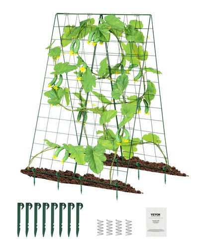 VEVOR A-Frame Cucumber Trellis 46" x 32" Foldable Metal Garden Trellis 