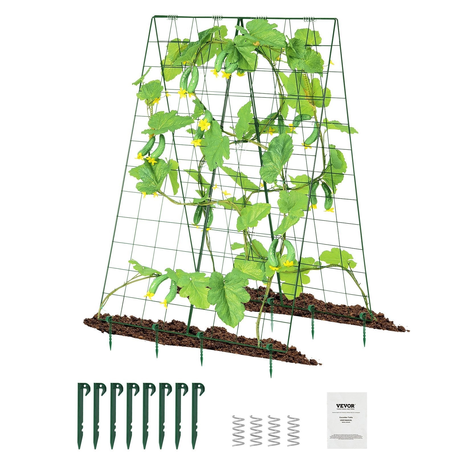 VEVOR A-Frame Cucumber Trellis 46" x 32" Foldable Metal Garden Trellis 