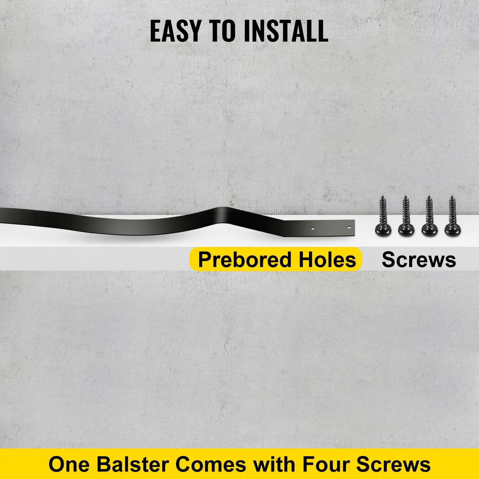 VEVOR Deck Balusters Metal Deck Spindles 61 Pack 32.25" Aluminum Alloy Railing