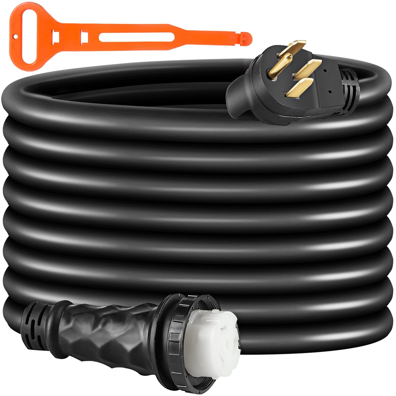 VEVOR RV Power Cord 50 ft 50 amp RV Extension Cord 14-50P to SS2-50R Rain Proof 