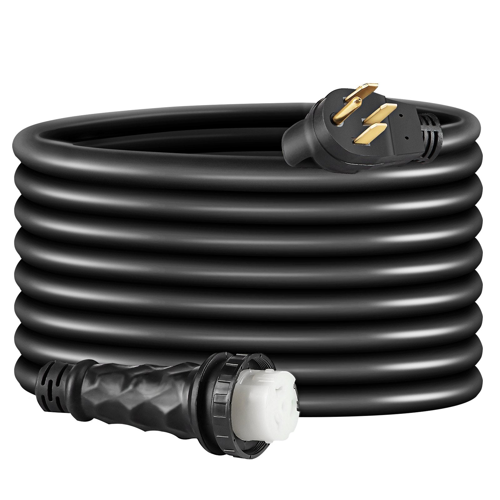VEVOR RV Power Cord 50 ft 50 amp RV Extension Cord 14-50P to SS2-50R Rain Proof 