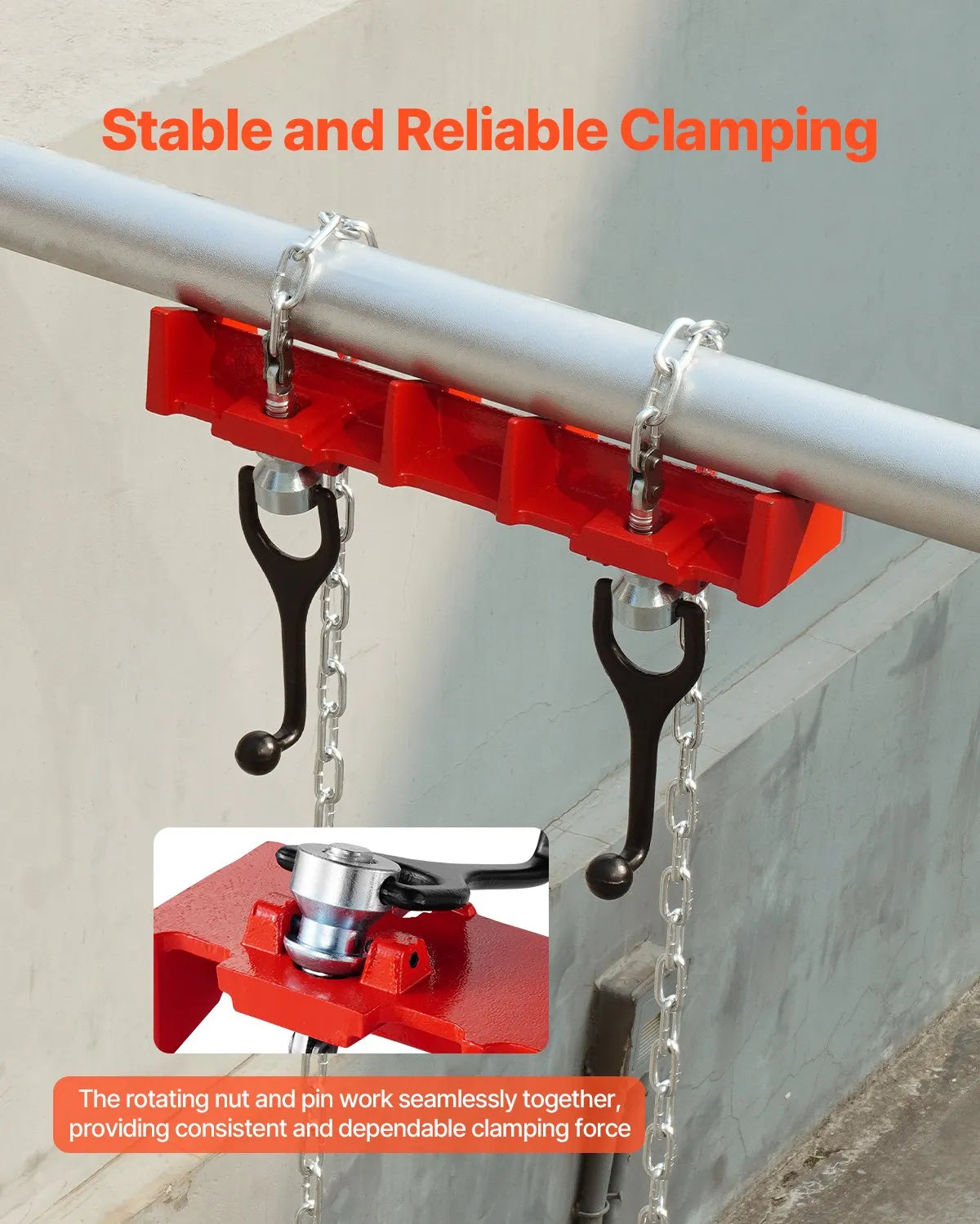 VEVOR Pipe Welding Vise 1/2" to 8" Pipe Welding Clamp with Dual Chains & Handles