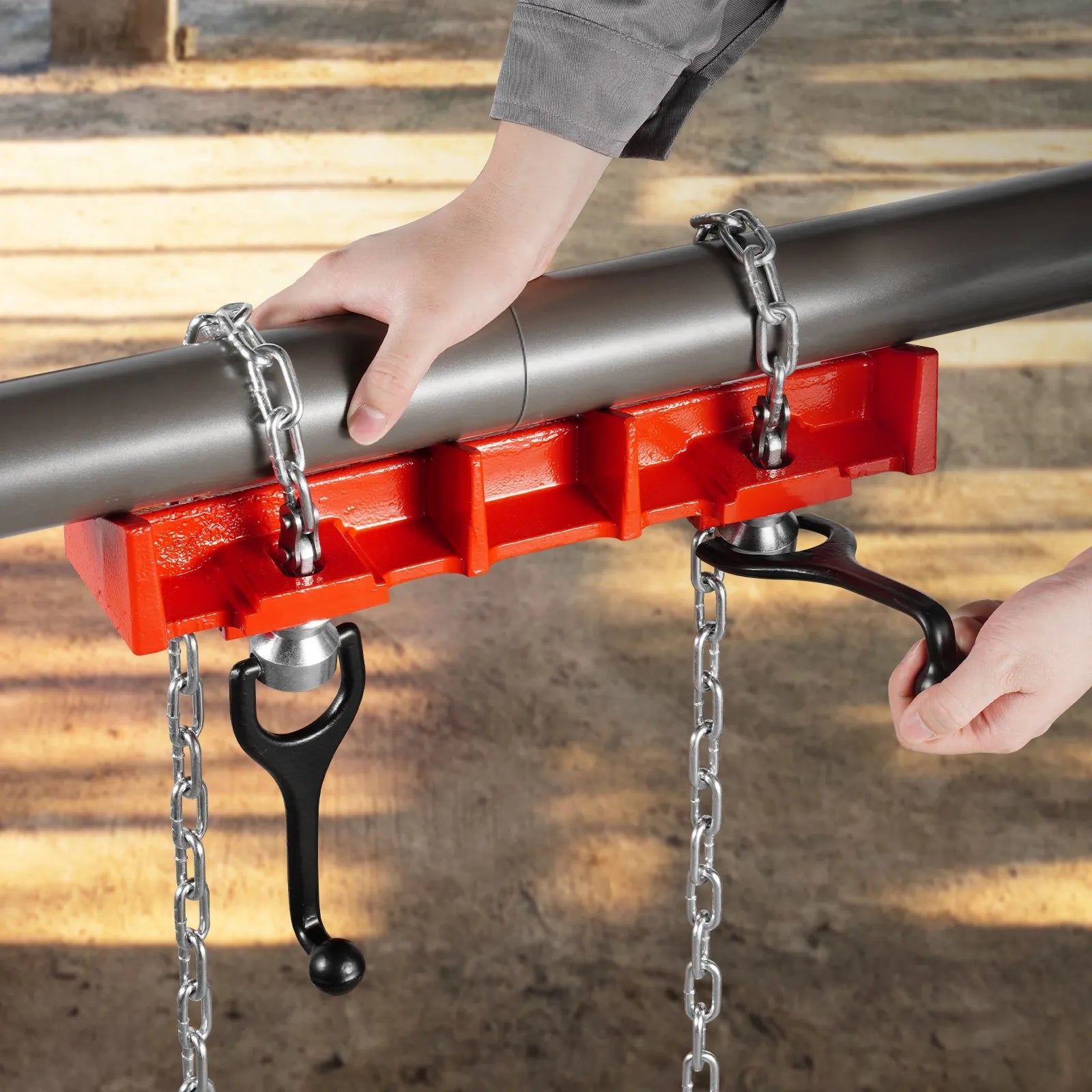 VEVOR Pipe Welding Vise 1/2" to 8" Pipe Welding Clamp with Dual Chains & Handles