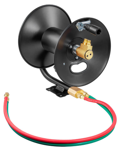 VEVOR Welding Hose Reel Hand Crank Rewind Hose Reel Heavy Duty Steel for Garage 