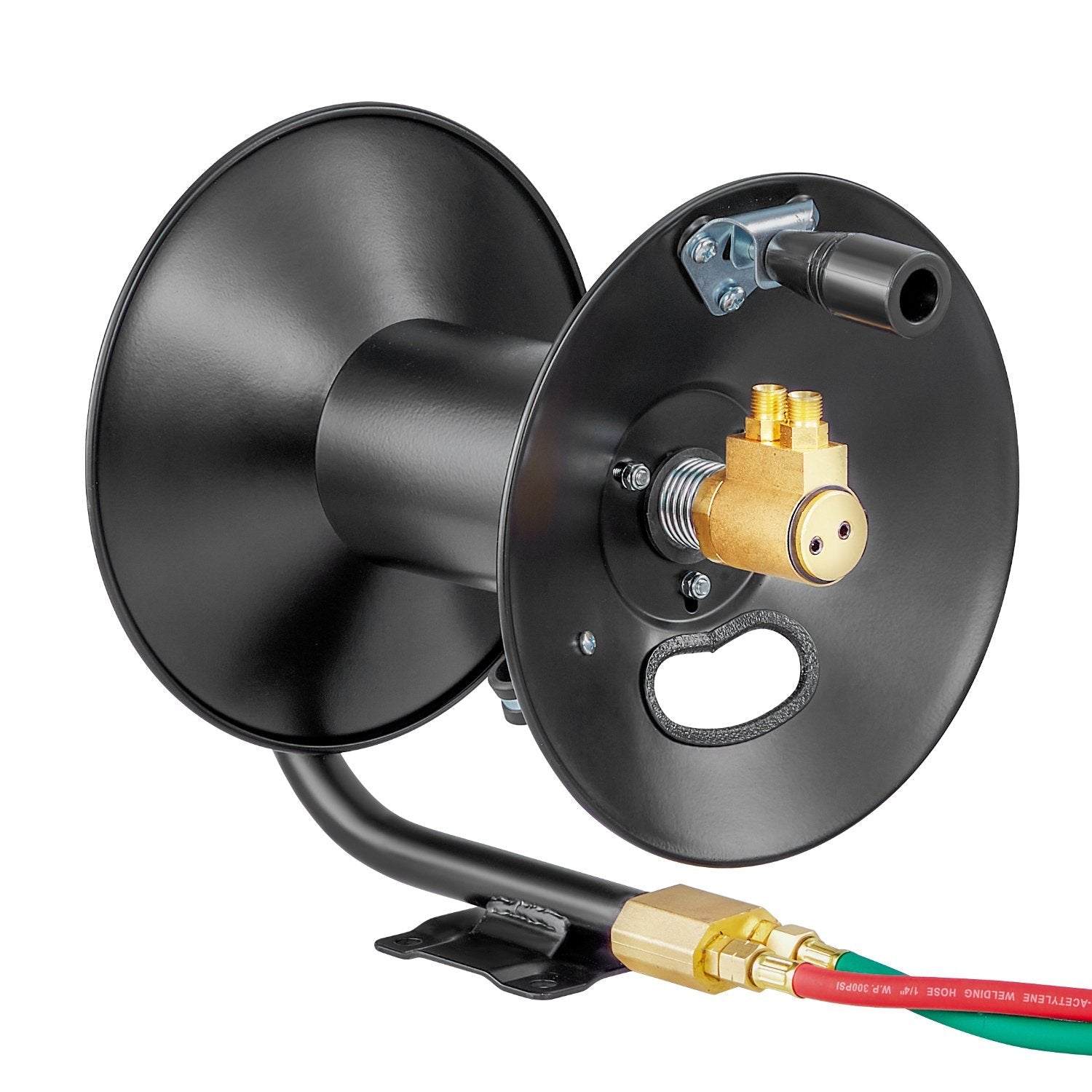 VEVOR Welding Hose Reel Hand Crank Rewind Hose Reel Heavy Duty Steel for Garage 