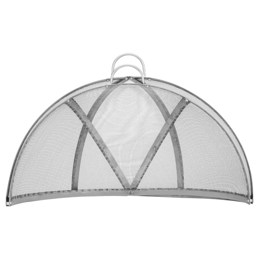 VEVOR Firepit Spark Screen Lid, 30" Diameter, Outdoor Firepit Ring Cover Round Accessories, Fire Pit Metal Cover, Easy-Opening Stainless Steel Fire Ring Covers for Outdoor Patio Fire Pits Backyard 