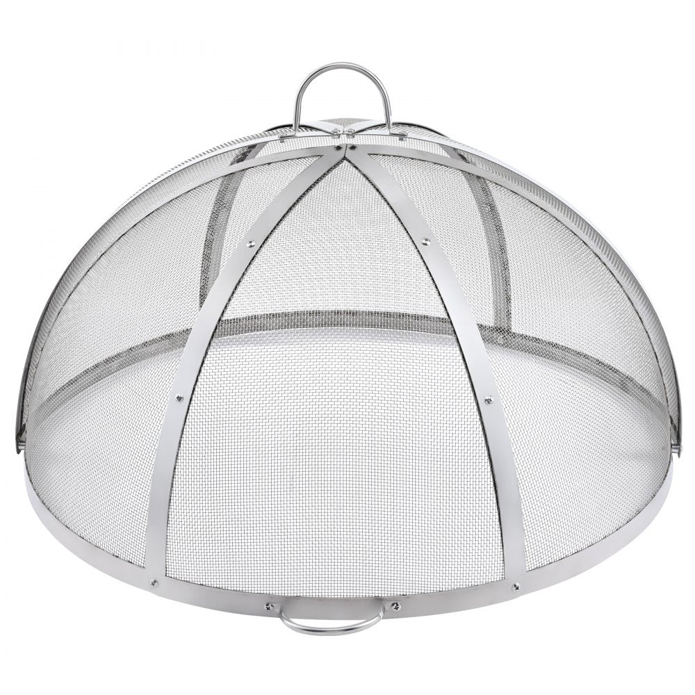 VEVOR Firepit Spark Screen Lid, 30" Diameter, Outdoor Firepit Ring Cover Round Accessories, Fire Pit Metal Cover, Easy-Opening Stainless Steel Fire Ring Covers for Outdoor Patio Fire Pits Backyard 