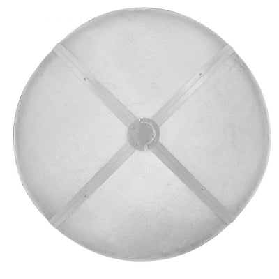 VEVOR Fire Pit Spark Screen Round 40", Reinforced Heavy Duty Steel Metal Cover, Outdoor Firepit Lid, Easy-Opening Top Screen Covers Round with Ring Handle for Outdoor Patio Fire Pits Backyard 