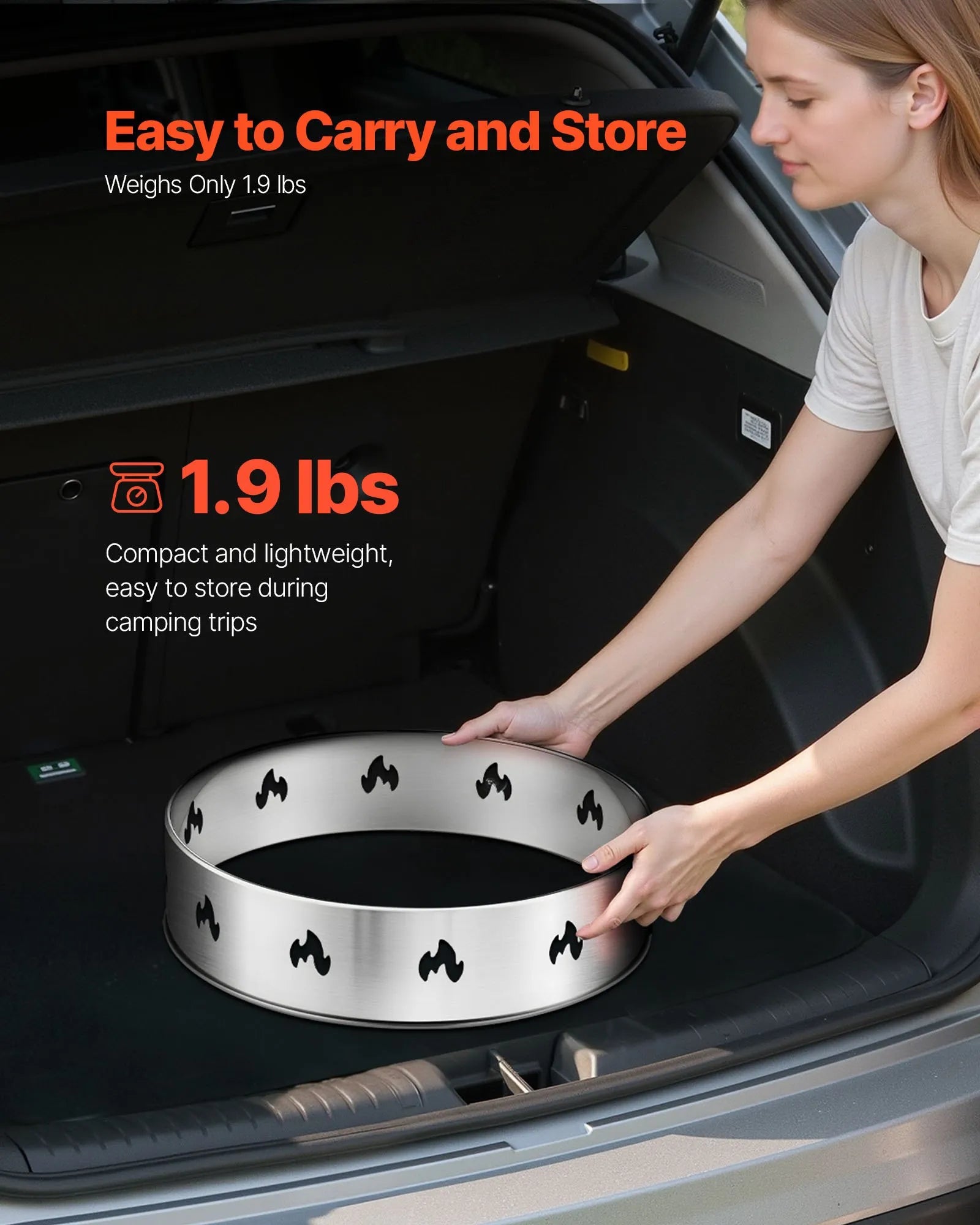 VEVOR Fire Pit Stand for Solo Stove Bonfire 19.5 Inch Smokeless Fire Pit Ring