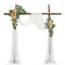 VEVOR Artificial Wedding Arch Flowers Kit Yellow With 2 Pcs Flowers 1 Pcs Drapes