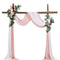 VEVOR Artificial Wedding Arch Flowers Kit Pink With 2 Pcs Flowers 2 Pcs Drapes