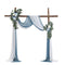 VEVOR Artificial Wedding Arch Flowers Kit Blue With 2 Pcs Flowers 2 Pcs Drapes