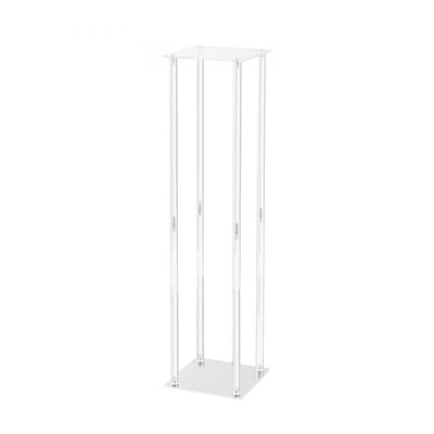 VEVOR 2PCS 31.5inch/80cm High Wedding Flower Stand, With Acrylic Laminate,Acrylic Vase Column Geometric Centerpiece Stands, Floral Display Rack for T-Stage Events Reception, Party Decoration Home 