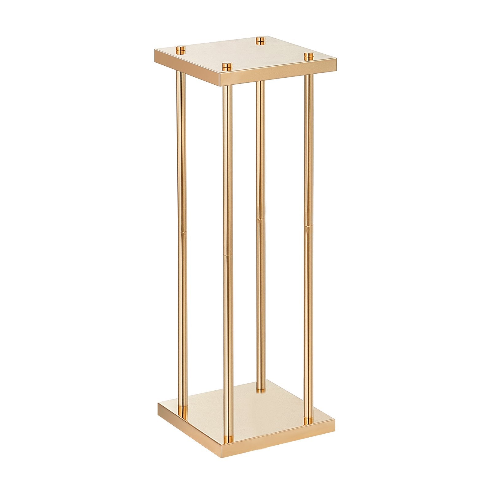 VEVOR 4PCS Gold Metal Column Wedding Flower Stand, 31.5inch/80cm High With Metal Laminate, Vase Geometric Centerpiece Stands, Cylindrical Floral Display Rack for Events Reception, Party Road Leads 