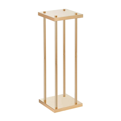 VEVOR 4PCS Gold Metal Column Wedding Flower Stand, 31.5inch/80cm High With Metal Laminate, Vase Geometric Centerpiece Stands, Cylindrical Floral Display Rack for Events Reception, Party Road Leads 