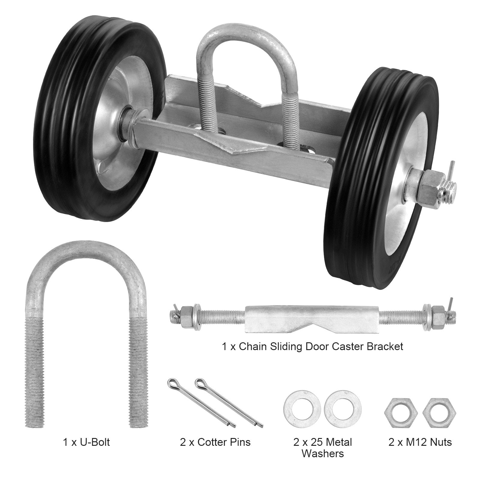 VEVOR Sliding Gate Kit 6” Heavy Duty Rolling Hardware for Door 600 lbs Load 