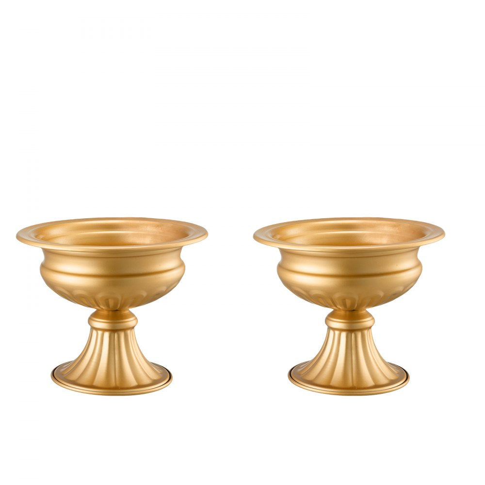 VEVOR 10PCS 16cm/6.3” Wedding Flower Vase Metal Gold Floral Stand for Table 