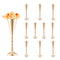 VEVOR 10PCS 43cm/16.9” Tall Wedding Flower Vase Metal Gold Trumpet for Tables