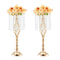VEVOR 2PCS 55cm/21.65” Tall Crystal Wedding Flower Stand Vase for Party Decor