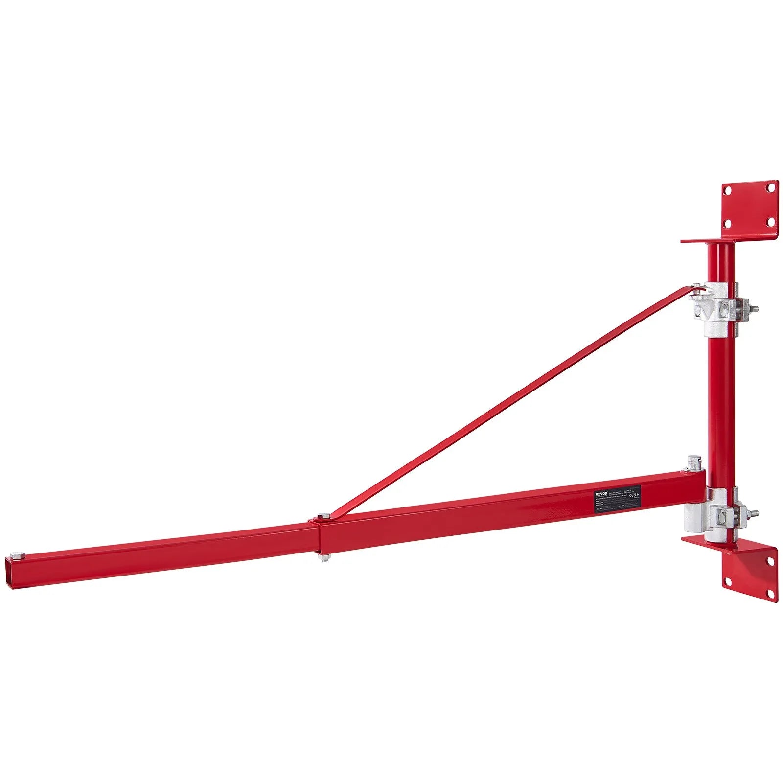 VEVOR Electric Hoist Support Arm, 1320 lbs Max Load Capacity, Electric Hoist Holder Swing Arm with Pole, Steel Hoist Frame, 180° Swivel Scaffold Hoist Lifting Arm, Winch Hoist Arm for Workshop, Garage