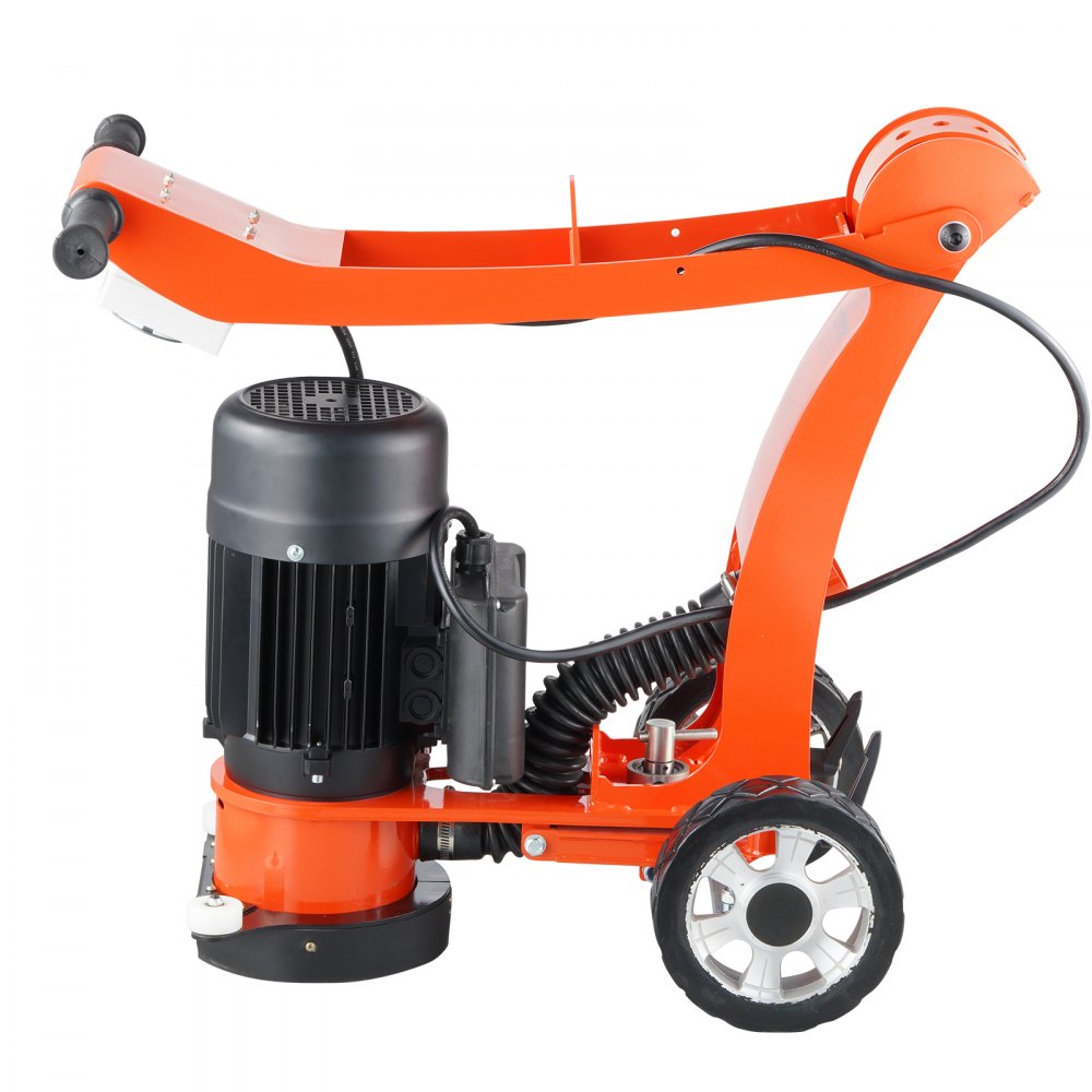 VEVOR Electric Concrete Floor Grinder 7" Walk-Behind Grinder 1.7HP Concrete Floor Polisher, 1300W Grinding Machine, 1720RPM Upgrade Brushless Motor Surfacing Grinder for Granite/Marble/Stones 