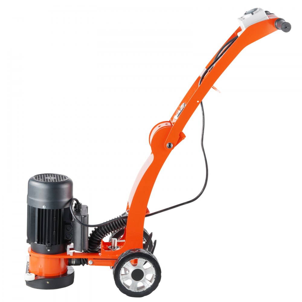 VEVOR Electric Concrete Floor Grinder 7" Walk-Behind Grinder 1.7HP Concrete Floor Polisher, 1300W Grinding Machine, 1720RPM Upgrade Brushless Motor Surfacing Grinder for Granite/Marble/Stones 