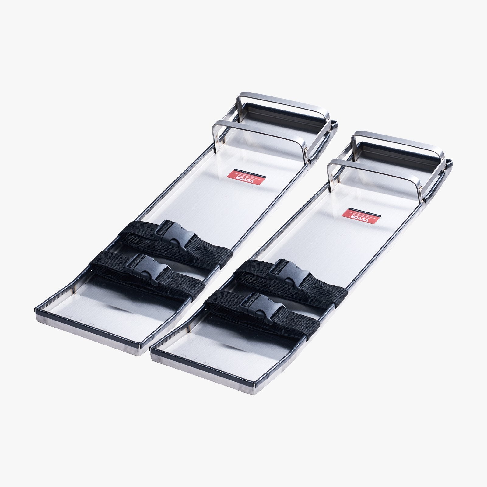 VEVOR Concrete Knee Boards Stainless Steel, 28'' x 8'' Concrete Sliders, Knee Boards For Concrete, Concrete Knee Pads Pair Moving Sliders, with Board Straps for Cement and Concrete Finishing 
