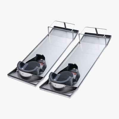 VEVOR Concrete Knee Boards Stainless Steel, 30'' x 10'' Concrete Sliders, Knee Boards For Concrete, Concrete Knee Pads Moving Sliders, with Knee Pads & Board Straps for Cement and Concrete Finishing 