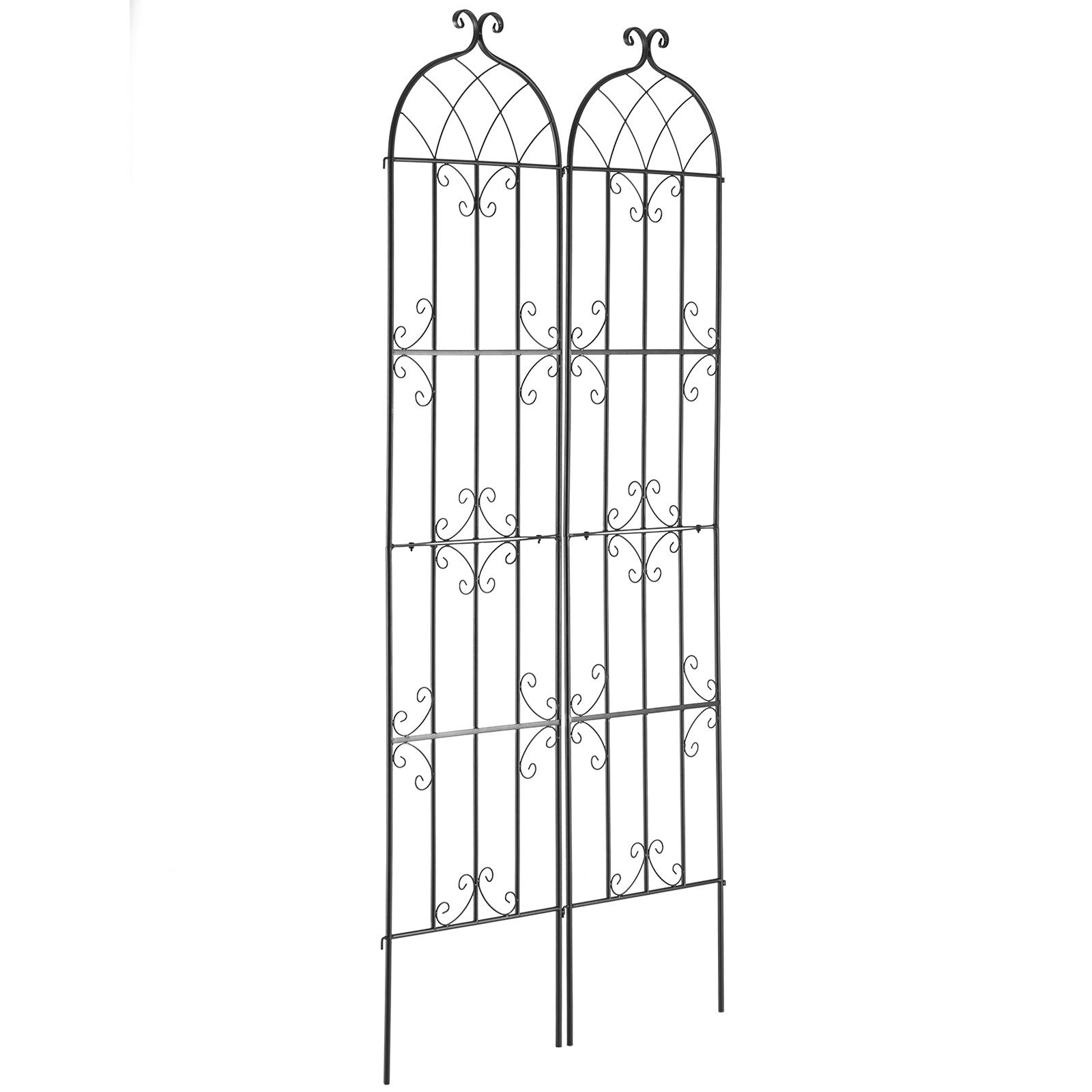 VEVOR 2 Packs Metal Garden Trellis for Climbing Plant Support 87x20 in Rustproof 