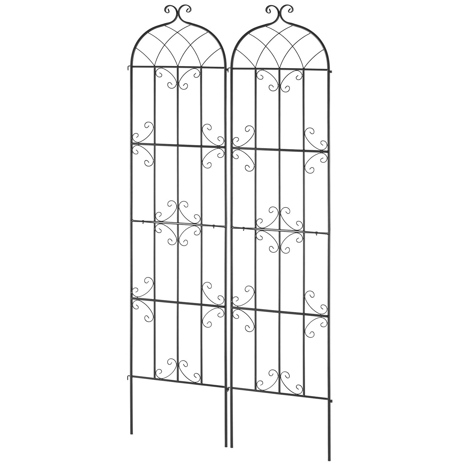 VEVOR 2 Packs Metal Garden Trellis for Climbing Plant Support 87x20 in Rustproof 