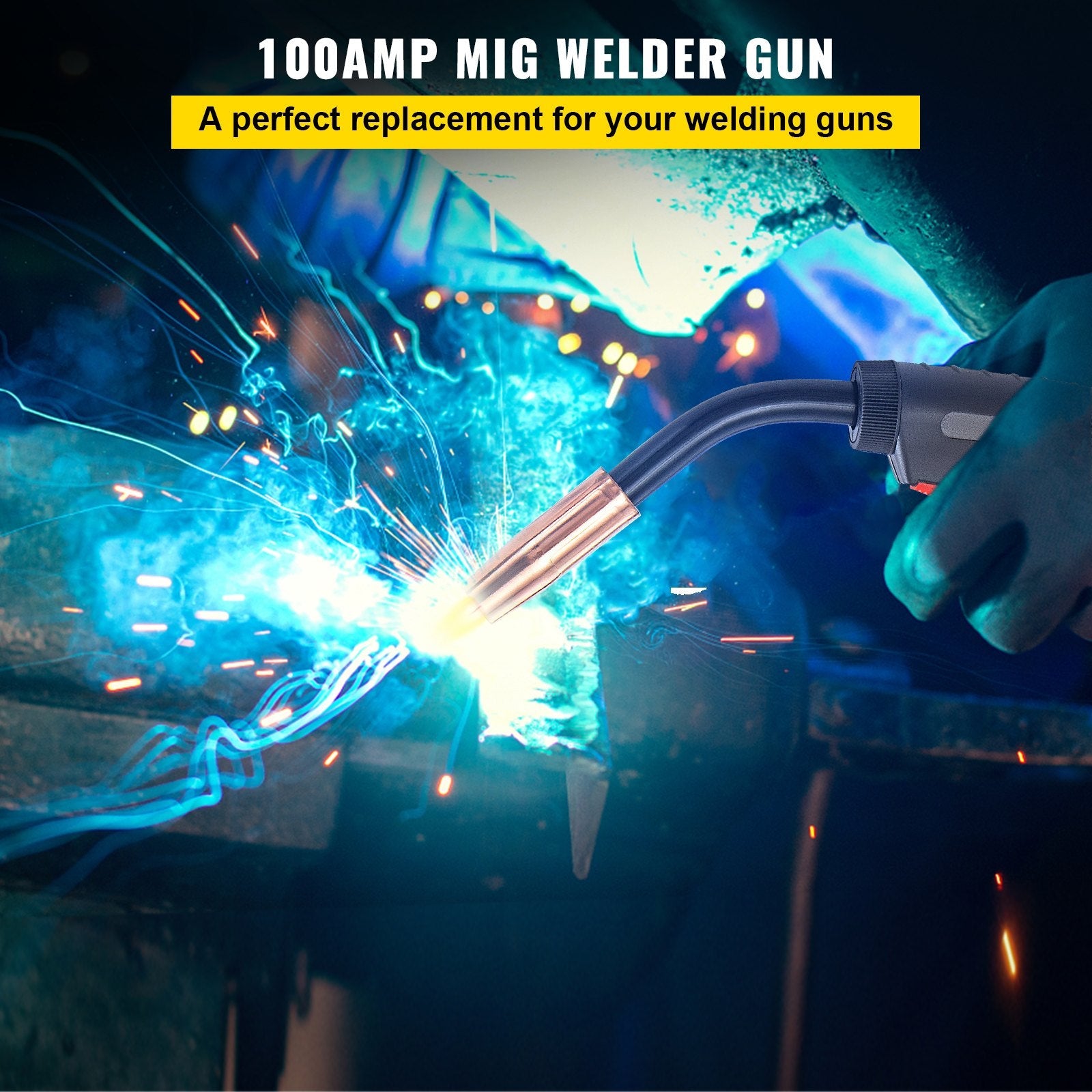 VEVOR 150Amp 11.5Ft Mig Welding Gun fit for Lincoln Welding Torch Stinger Replacement fit for Lincoln Magnum 100L (K530-5) fit 0.025 to 0.45 Inch Wire 