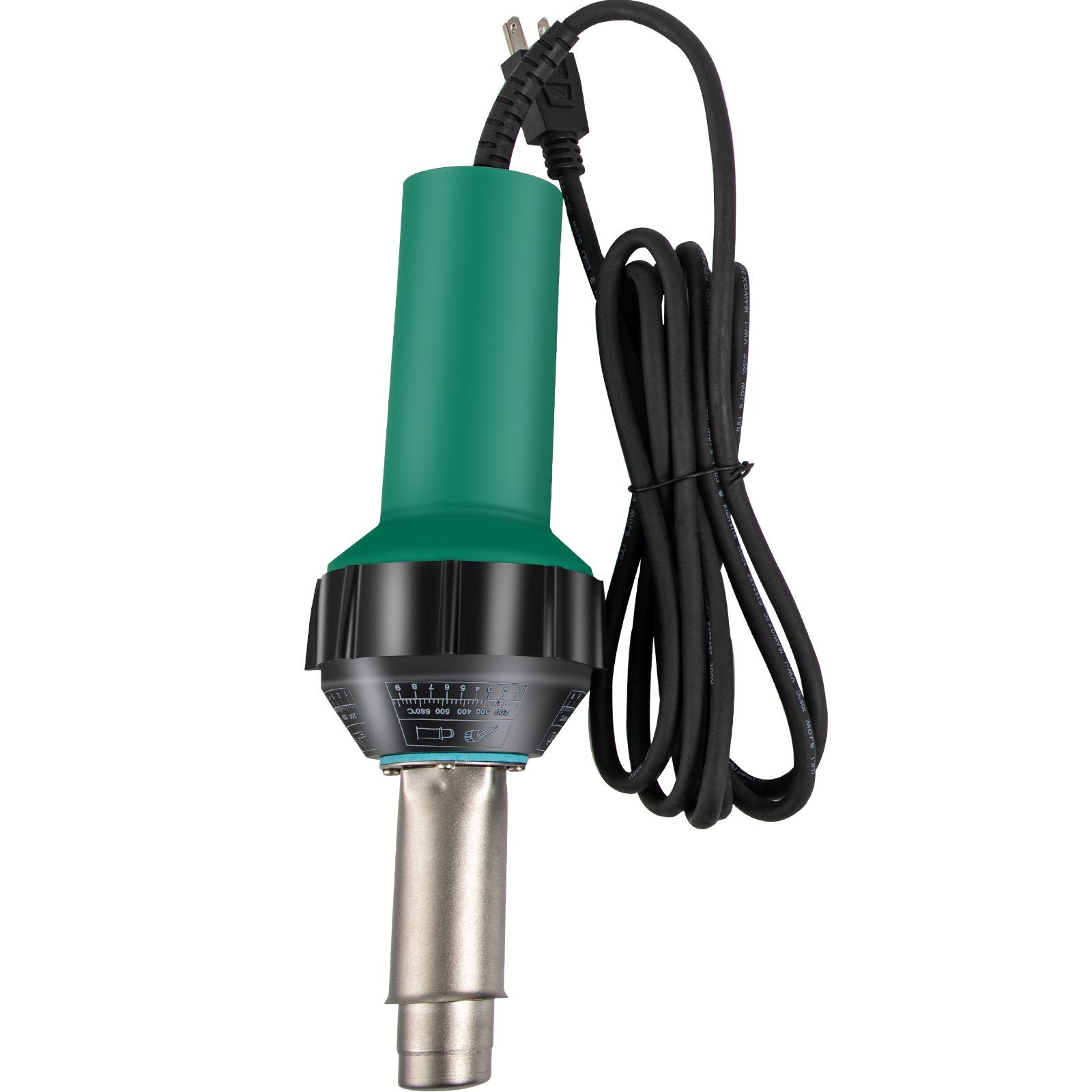 VEVOR Roofing Welder, 8 Pcs PVC Welding Gun, 1600W Hot Air Plastic Welder, 120V PVC Heat Gun, Plastic Welder w/ Mica Pipe Heating Core, Stepless Temperature Regulation 104-1112 °F Plastic Welder Kit 