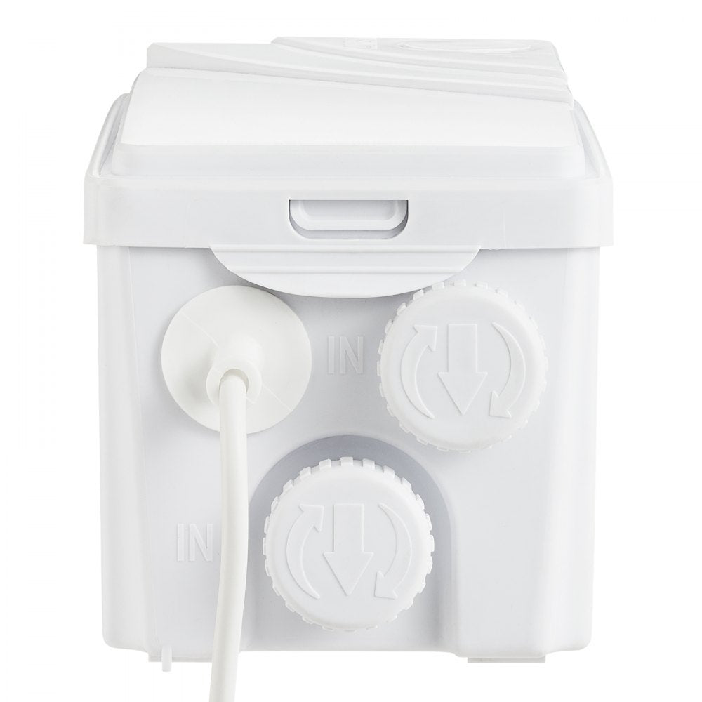 VEVOR Macerator Pump, 350W, 6000 L/h Flow, 23 ft/7 m Head, Macerator Sewerage Sump Pump with 3 Water Inlets for Basement, Kitchen, Sink, Shower, Bathtub, Laundry Waste Water Disposal Upflush Machine 