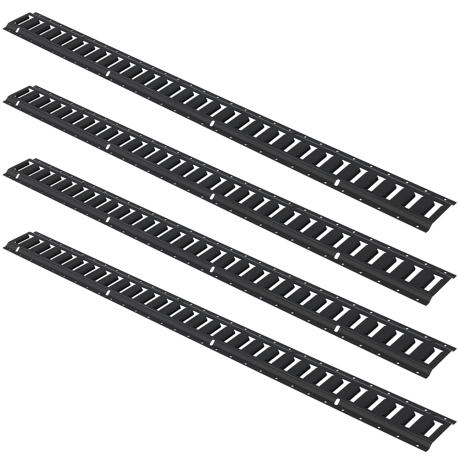 VEVOR E Track Tie Down Rail Kit, 5' Steel Rails, 4 Pack, Secure Cargo & Heavy Loads Up to 2000 lbs, Heavy Duty Etrack Rails with Screws for Garages, Vans, Trailers, Motorcycle Tie Downs, ATV Mountings
