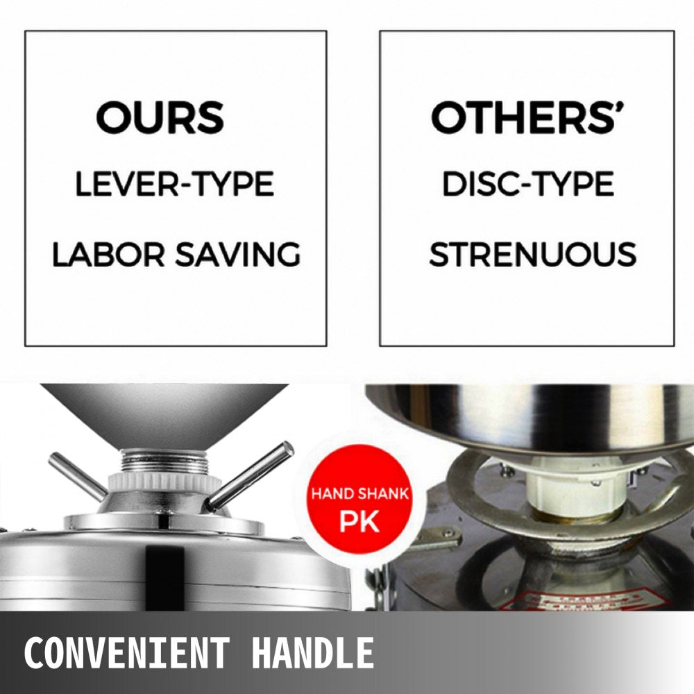 VEVOR Commercial Peanut Butter Maker 15 Kg/h, Electric Peanut Butter Maker 2850 r/min Stainless Steel, Peanut Butter Maker Machine 1100w for Peanut Sesame Walnut Butter 