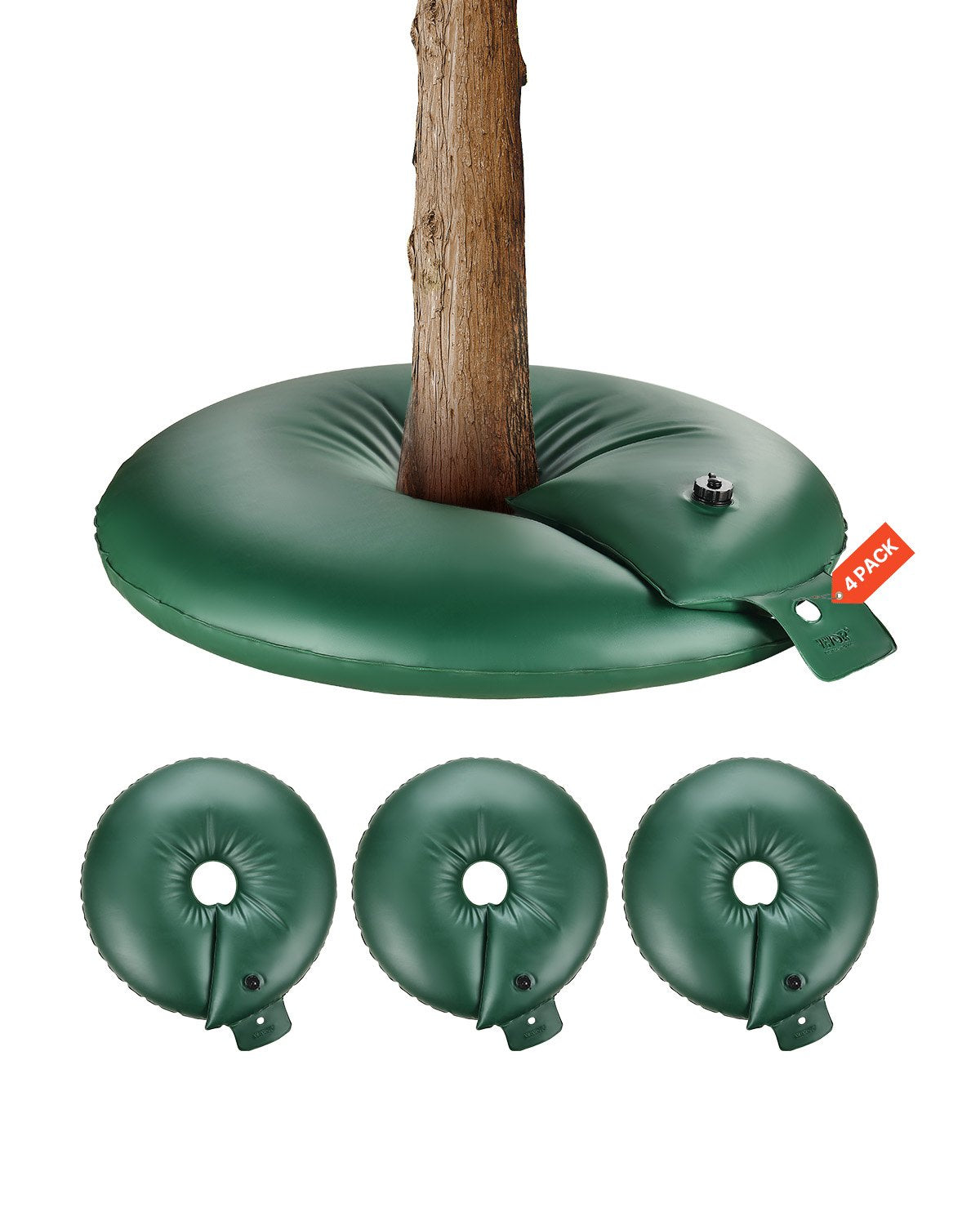 VEVOR Tree Watering Ring 4 Packs 20 Gallons Slow Release Tree Water Bag Durable 