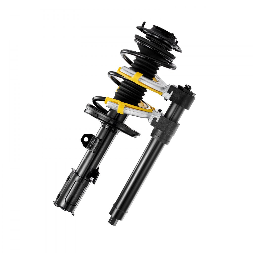 VEVOR Strut Spring Compressor Set, Macpherson Strut Spring Compressor Kit, Interchangeable Fork Strut Coil Extractor Remover Tool, with Yellow Protective Sleeve and Carrying Case 
