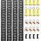 VEVOR E Track Tie-Down Rail Kit, 30PCS 5FT E-Tracks Set Includes 4 Steel Rails & 2 Single Slot & 8 O Rings & 8 Tie-Offs w/ D-Ring & 8 End Caps, Securing Accessories for Cargo, Motorcycles, and Bikes