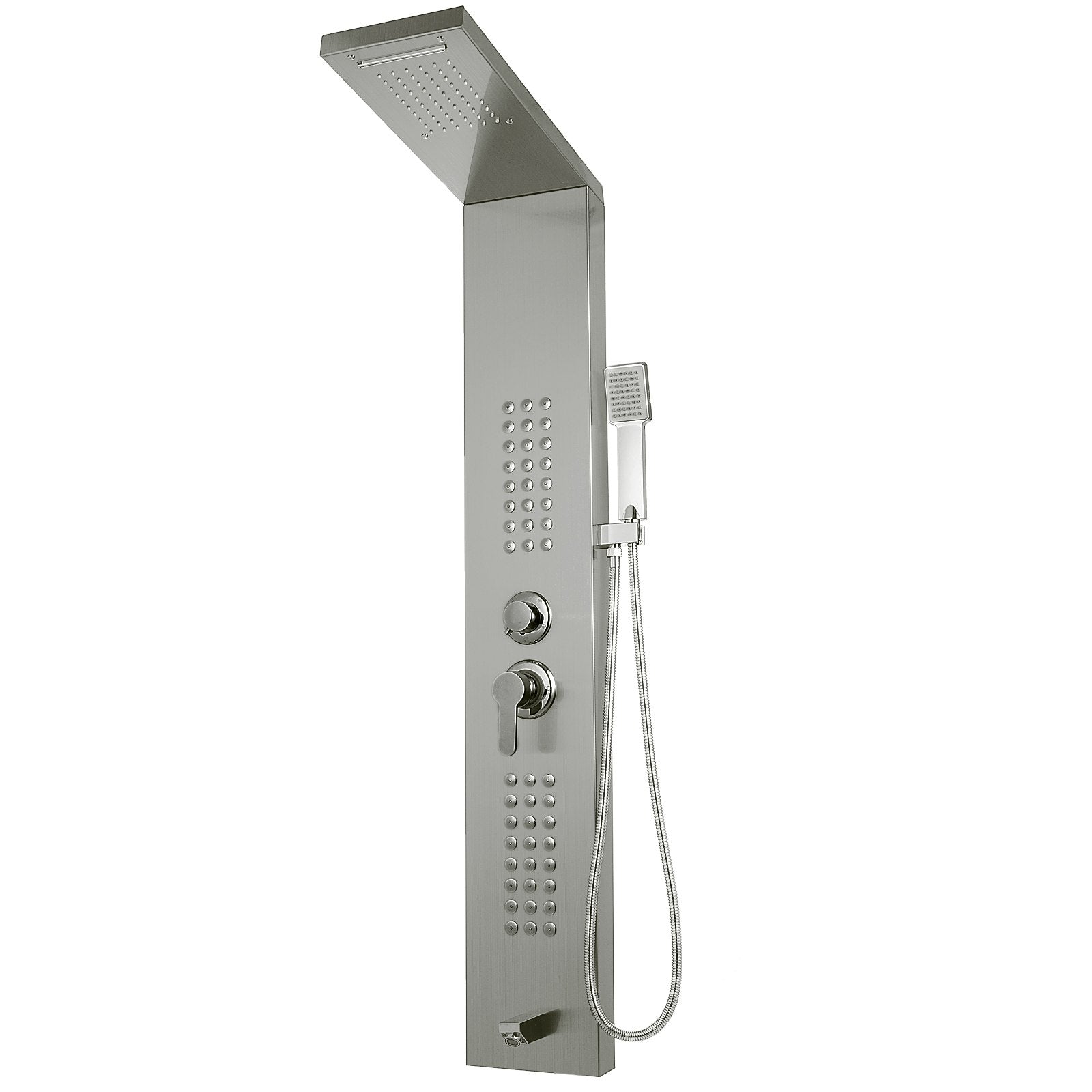 Multi-function Shower Panel Tower System With Spout Rainfall Waterfall Massage 