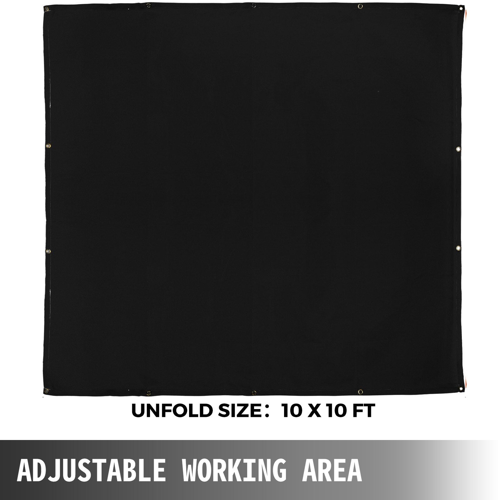 VEVOR 10 x 10 Ft Welding Blanket Black Fiberglass Blanket Portable Fiberglass Fire Retardant Blanket Welding Mat Welding Fireproof Thermal Resistant Insulation With Carry Bag 