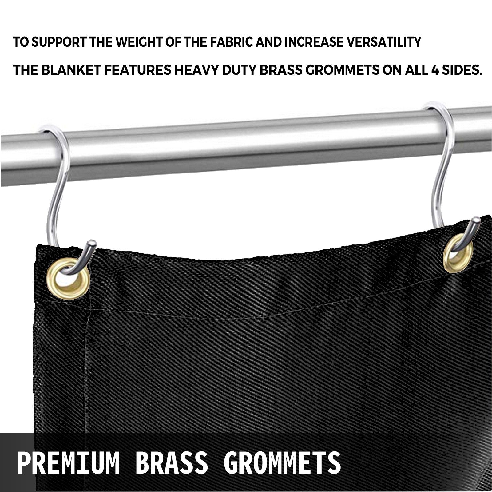 VEVOR 10 x 10 Ft Welding Blanket Black Fiberglass Blanket Portable Fiberglass Fire Retardant Blanket Welding Mat Welding Fireproof Thermal Resistant Insulation With Carry Bag 