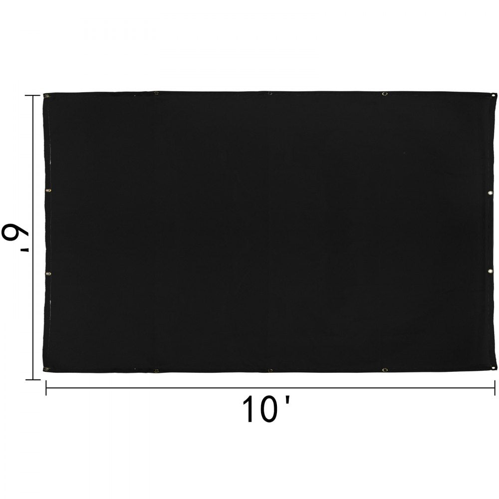 VEVOR 6 x 10 Ft Welding Blanket Black Fiberglass Blanket Portable Fiberglass Fire Retardant Blanket Welding Mat Welding Fireproof Thermal Resistant Insulation With Carry Bag 