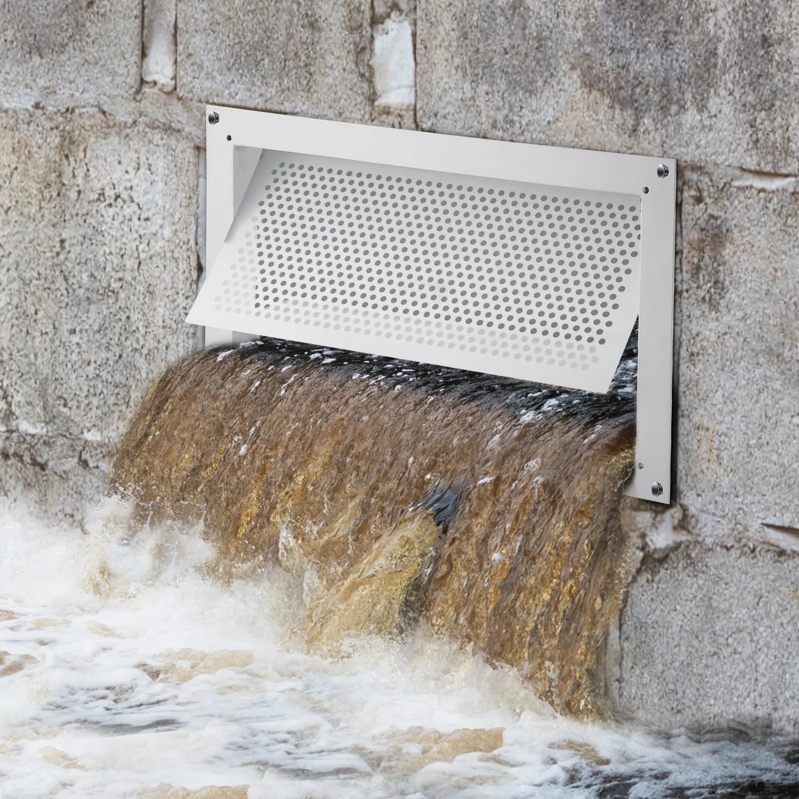 VEVOR Crawl Space Flood Vent Foundation Flood Vent 8"Height x 16"Width Wall Vent