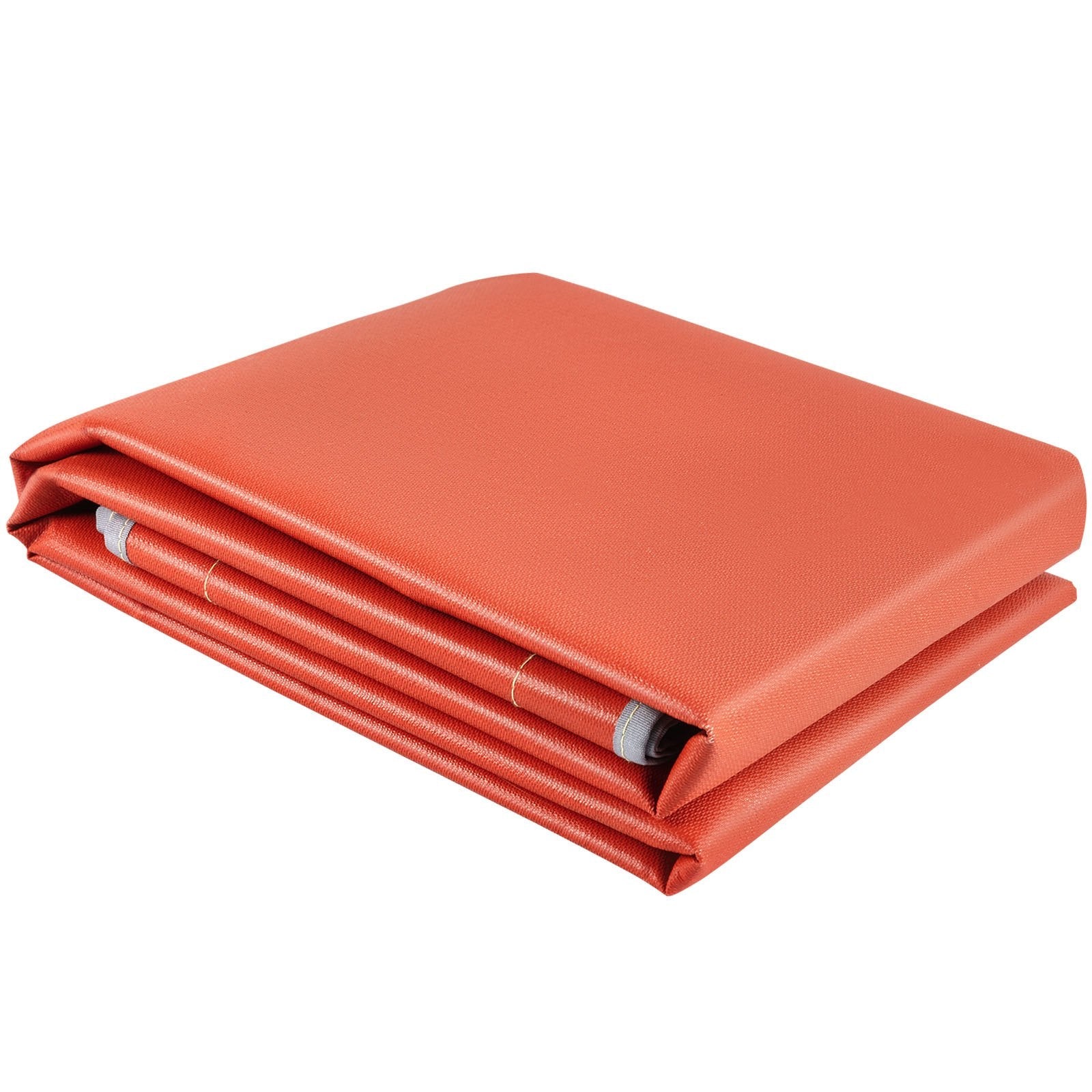 VEVOR Fire Pit Mat, 67\" x 60\" Fire Blanket, Fiberglass Welding Blanket, 3.3 lbs Fireproof Blanket, 1022°F Fire Retardant Blanket, Rust Iron Red Emergency Fire Blanket w/ 10 Grommets & 6 Silver Hooks 